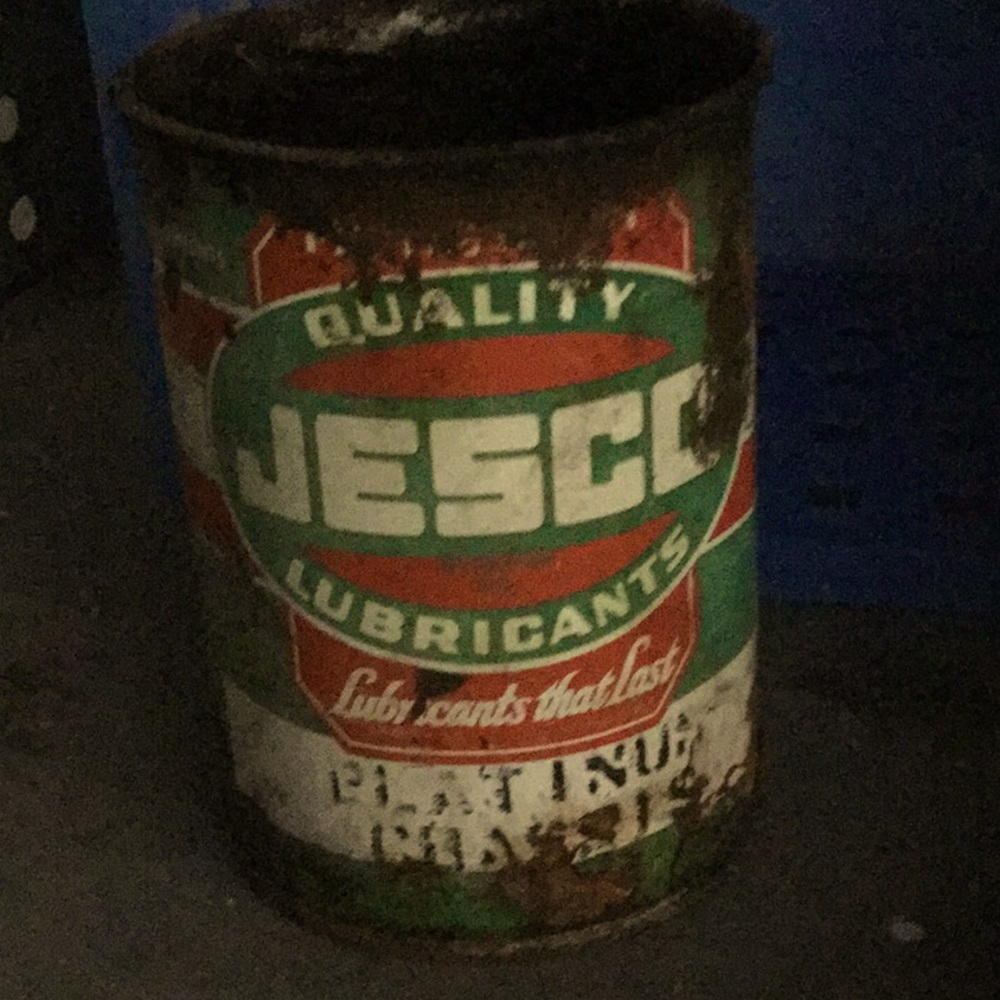 Vintage antique collector primitive rustic farmhouse decor can jesco